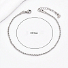 Beach Stainless Steel Rope Chain Anklets for Women SS7135-2-5