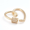 Brass Micro Pave Clear Cubic Zirconia Screw Carabiner Lock Charms X-ZIRC-I041-01G-3