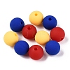 Rubberized Style Imitated Silicone Acrylic Beads MACR-T048-01B-06-1