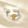 304 Stainless Steel Cuff Open Rings for Women WG2666C-01-2