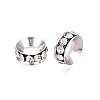 Brass Rhinestone Rondelle Space Beads RB-N054-01S-2
