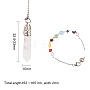  Chakra Natural & Synthetic Mixed Stone Pointed Dowsing Pendulums PALLOY-NB0001-10-2