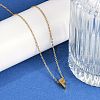 Ion Plating(IP) 304 Stainless Steel Pendant Necklaces NJEW-R050-01G-06-3