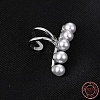 Anti-Tarnish Rhodium Plated 925 Sterling Silver Pearl Clip-on Earrings EJEW-BB72156-3