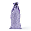 Rectangle Polyester Imitation Burlap Packing Pouches ABAG-N009-01A-02-3