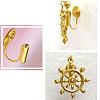 Brass Clip-on Earring Converters Findings KK-D060-01S-4