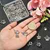 120Pcs 12 Styles Tibetan Style Alloy Crown Charms TIBEP-CJ0002-01-4