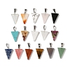 Natural & Synthetic Mixed Gemstone Pendants G-B127-04P-2