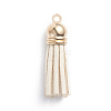 Faux Suede Cord Tassels Pendant Decorations HJEW-WH0006-18N-1