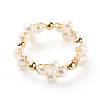 Glass Pearl Beads Finger Rings X1-RJEW-TA00005-9