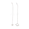 Star & Planet Asymmetrical Earrings Dangle Stud Earrings EJEW-A067-07P-4