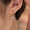 Alloy Clear Cubic Zirconia Dangle Earrings FS-WGAEA82-01-4