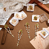 12Pcs Oval with Our Lady of Guadalupe & Goddess Cross Rosary Alloy & ABS Hanging Chian Brooch JEWB-GA0001-48-4