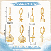 4 Pairs 4 Styles Brass Hoop Earrings EJEW-AR0001-12-2