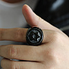 Star of David Pattern 304 Stainless Steel Finger Rings for Men FS-WGD55C6-19-1