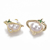 Brass Cubic Zirconia Universe Space Charms KK-T050-46G-NF-2