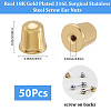 50Pcs 316L Surgical Stainless Steel Ear Nuts STAS-BBC0007-82-2