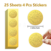 Plastic Self Adhesive Gold Foil Embossed Stickers DIY-WH0211-413-2