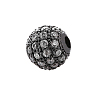 CZ Brass Micro Pave Grade AAA Clear Color Cubic Zirconia Round Beads LS-KK-O065-6mm-05B-NR-1