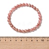 Natural Argentina Rhodochrosite Beaded Stretch Bracelets BJEW-L700-01A-5