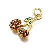 Brass Micro Pave Clear Cubic Zirconia Pendants ZIRC-I070-036G-2