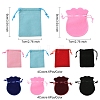 48Pcs 8 Colors Velvet Cloth Drawstring Bags TP-FS0001-01-4