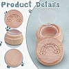 Carved Wood Baby Tooth Keepsake Cases with Lids CON-WH0100-09B-4