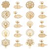 20Pcs 10 Style 304 Stainless Steel Stud Earrings Finding STAS-UN0041-93-1