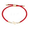 1Pc Adjustable Nylon Cord Slider Bracelets for Women BJEW-LP0001-32H-02-1