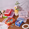 6Pcs 6 Colors Transparent Plastic Stackable Mini Organizer Bead Containers with Locking Lid CON-BC0007-66-5