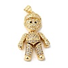 Rack Plating Brass Micro Pave Cubic Zirconia Pendants KK-R144-13G-2