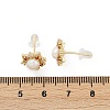 Brass Imitation Pearl Stud Earrings KK-D301-07G-3