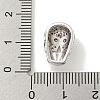 Brass Micro Pave Clear Cubic Zirconia Beads ZIRC-P119-19P-01-3