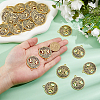 40Pcs Tibetan Style Hollow Alloy Pendants TIBEP-FH0001-29AG-3