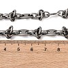 Vintage 304 Stainless Steel Oval Link Chain Necklaces NJEW-C115-05AS-5