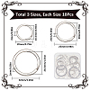30Pcs 3 Styles Iron Split Rings IFIN-SP0001-19P-2