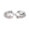 Alloy Micro Pave Clear Cubic Zirconia Pendants PALLOY-F285-02P-2