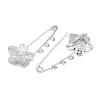 Peach Blossom 304 Stainless Steel Safety Pins Brooch Findings SA-CBA098D-14B-P03-2