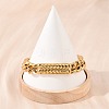 Stainless Steel Cuban Link Chain Bracelets BJEW-D379-06G-4
