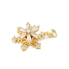 Brass Micro Pave Cubic Zirconia Rotating Pendants KK-M323-01A-G-2