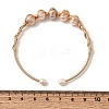 Brass Wire Wrapped Natural  Pearl Cuff Bangles for Women BJEW-D453-06G-5