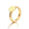 Elegant stainless steel round diamond ring suitable for daily wear for women. LL7523-5-1