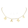Mother's Day 304 Stainless Steel Letter MAMA Pendant Necklace NJEW-JN04702-4