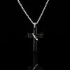 Fashionable titanium steel necklace with cross pendant for hip-hop lovers. NT1713-2-1