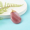 Natural Agate Pendants PALLOY-JF00778-4