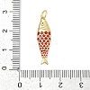 Brass with Cubic Zirconia Pendants KK-G522-43G-03-3