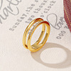 304 Stainless Steel Micro Pave Clear Cubic Zirconia Finger Rings FS-WG4C7B0-01-3