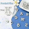 26Pcs Letter A~Z Alloy Lapel Pin Backs JEWB-CJZ0001-03P-2