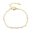 Brass Paperclip Chain Bracelets for Women BJEW-F531-02G-4