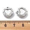 304 Stainless Steel Pave Shell Heart Charms STAS-R130-05G-3